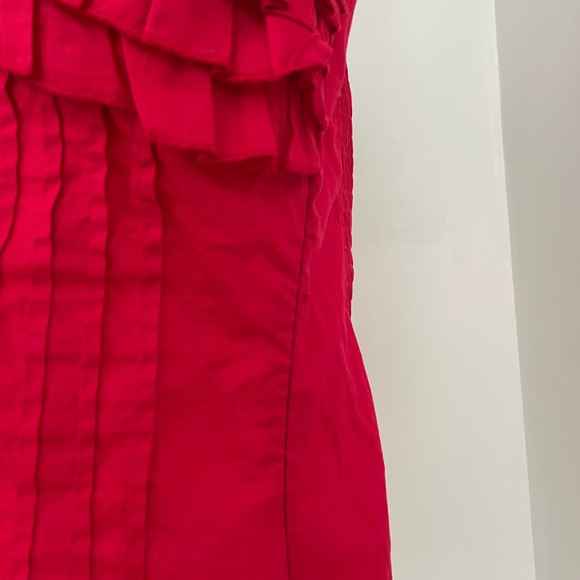 Women's Ruffled Red Top - Picture 5 of 11